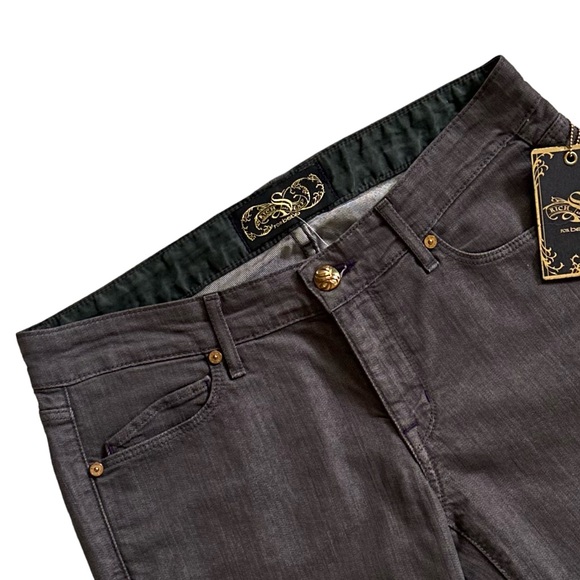 BeBe Grey Straight Up Sexy Straight Leg Jeans Size 28 - Picture 2 of 8